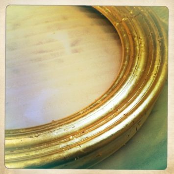 gold convex mirror