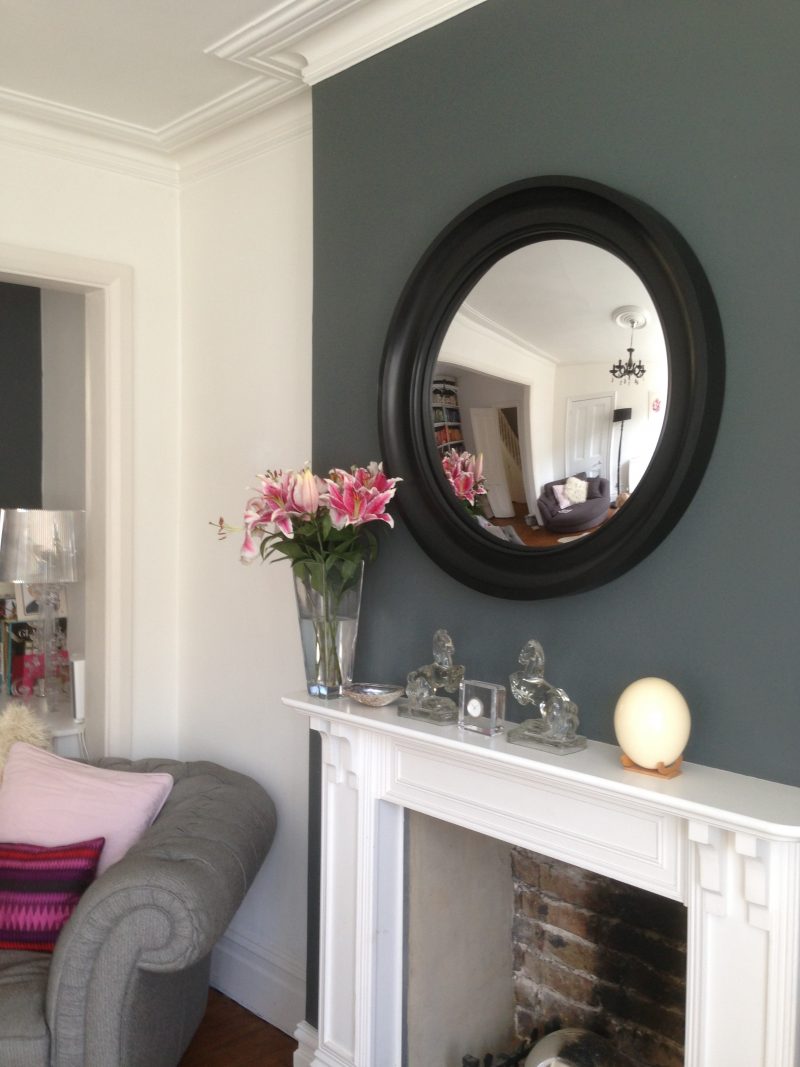 Custom Sized Mirror Over Fireplace Mantle