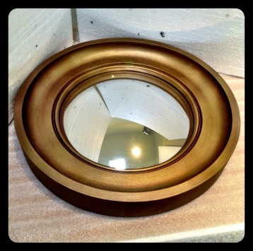 bronze convex mirror