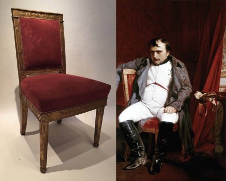 Gilded Wood Chair, Empire style, Paris 1805
